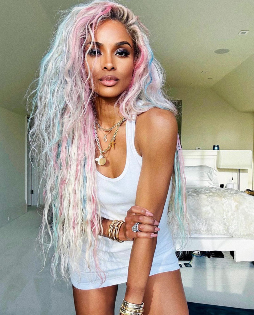 Unicorn Hair Color -Ciara’s Vivacious Beachy Wave Hair Look!