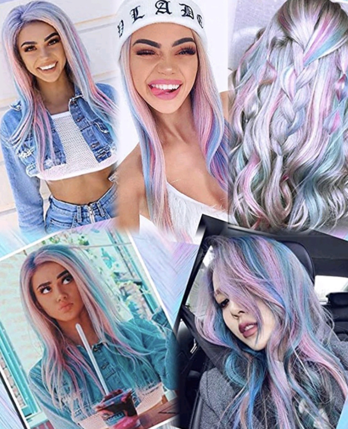 Unicorn Hair Color -Ciara’s Vivacious Beachy Wave Hair Look!