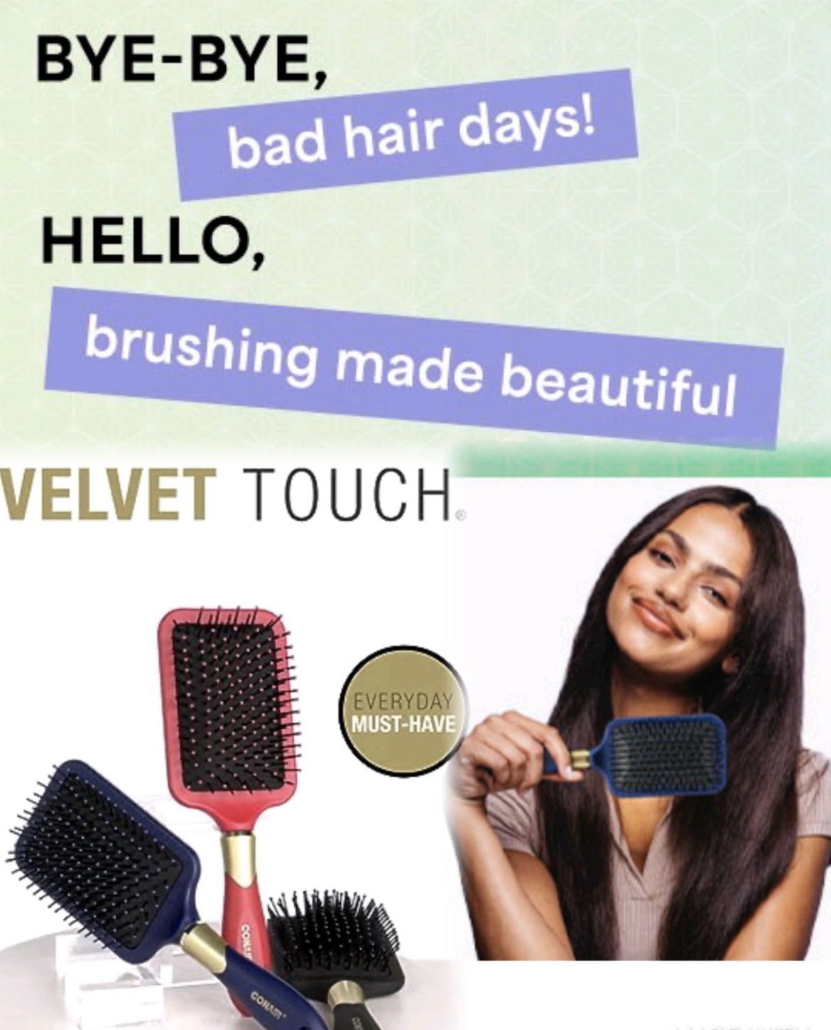 Conair velvet clearance touch brush